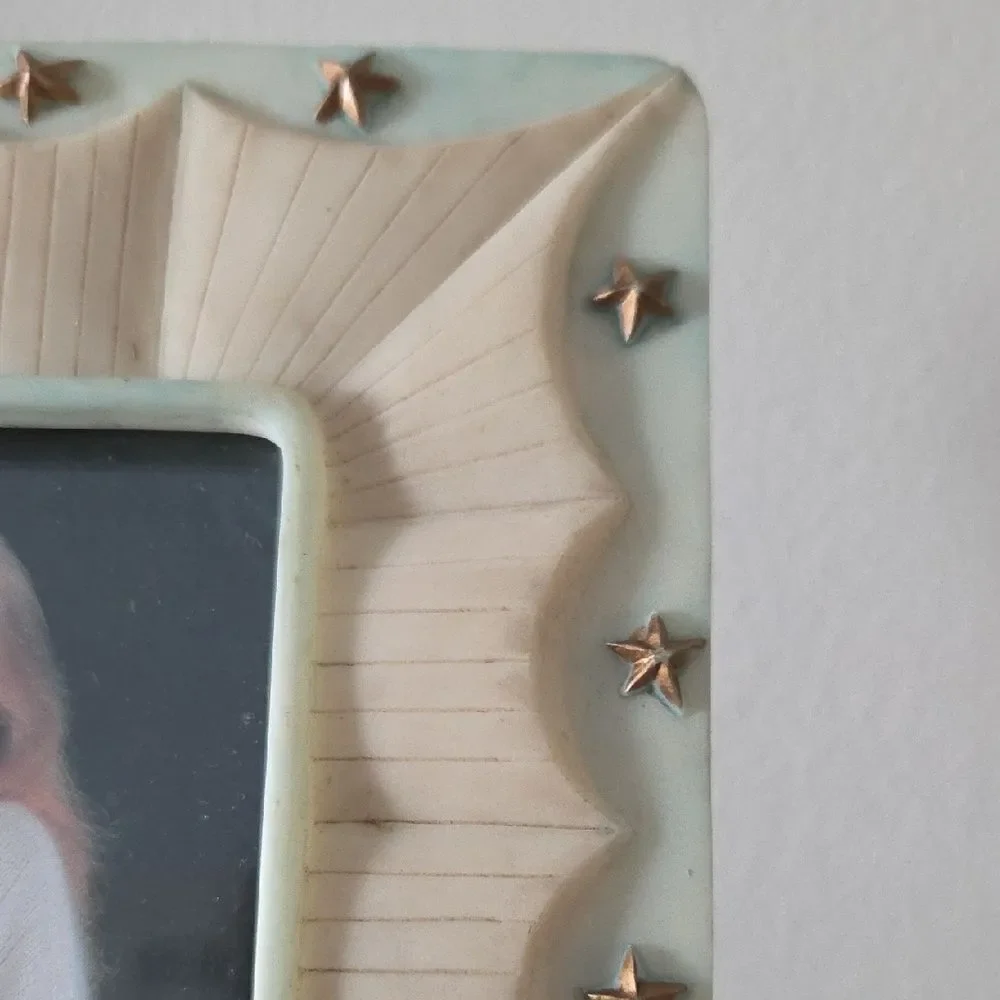 Angel Figurine Photo Frame - Cream and Pink